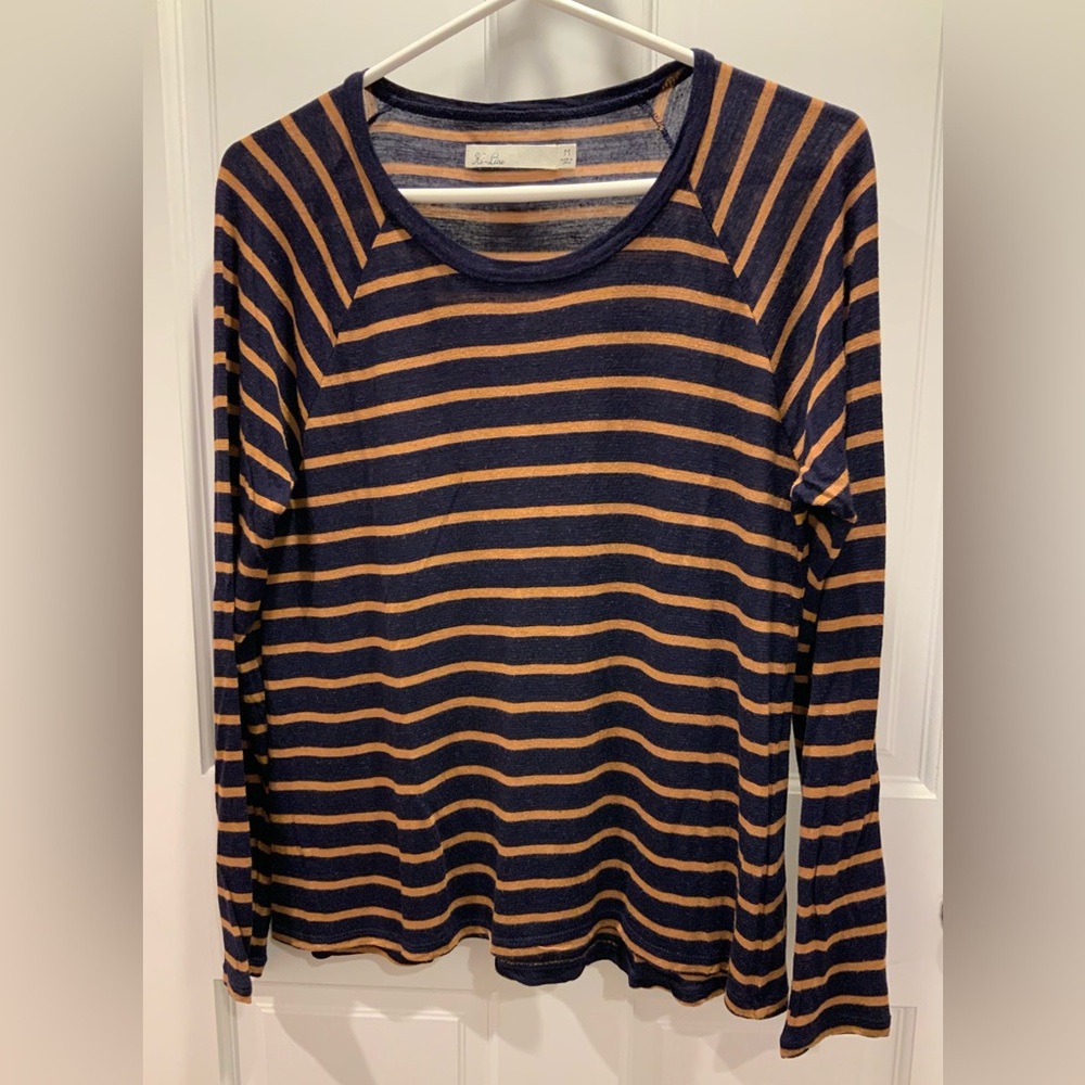 Hi-Line Long Sleeve Striped Top